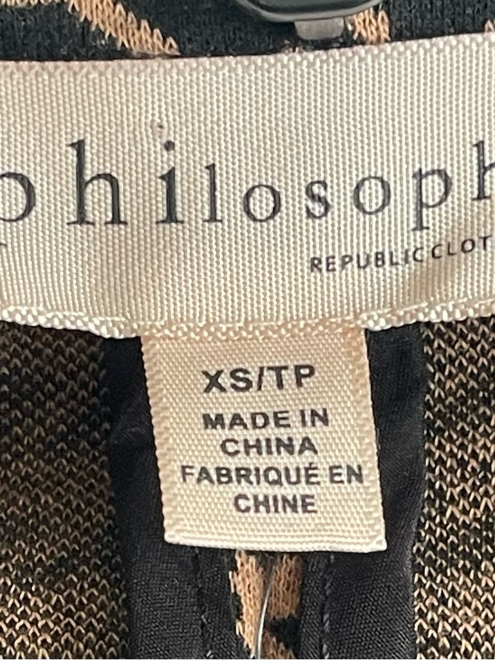 Philosophy Houndstooth Open Cardigan - Black & Camel - Picture 4 of 5